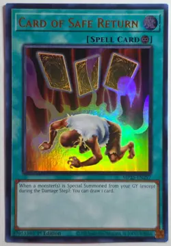 Yugioh Card of Safe Return MP25-EN297 Ultra Rare 1st Edition - Image 1