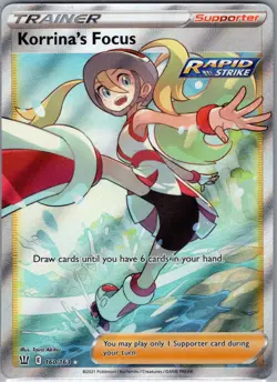 Korrina's Focus (Full Art) 160/163 SWSH05: Battle Styles - Pokemon Card - NM - Image 1