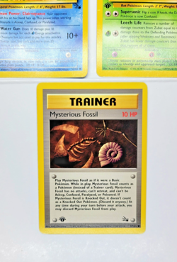 *1st Ed* Lot (3) Vintage Pokemon Cards NM - Fossil Set 1999 WOTC: Zubat, Omanyte - Image 5