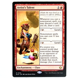x1 Artist's Talent Bloomburrow Red Rare Enchantment Class M/NM MTG BLB TCG CCG - Image 1