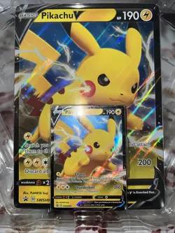 Pikachu V SWSH061 Jumbo Card Holo - Image 1