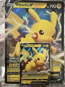 Pikachu V SWSH061 Jumbo Card Holo - Image 2