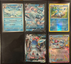 Pokemon TCG 5x Glaceon card Lot NM condition - Image 1