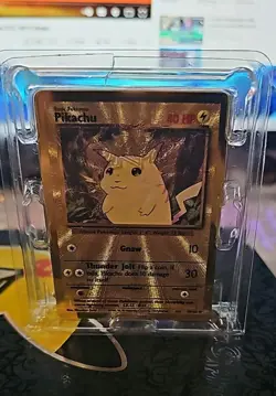 Pokemon Gold Metal Pikachu Card 58/102 - Celebrations Ultra Premium Collection - Image 1