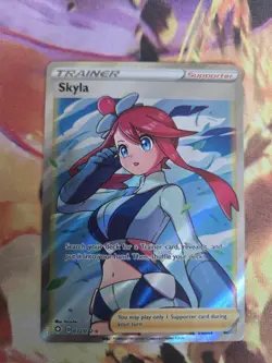Pokemon TCG Skyla Holo Ultra Rare Full Art Card Shining Fates 072/072 Near mint - Image 1