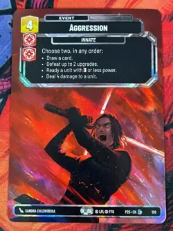 Star Wars Unlimited - Aggression (138) Sector and Regional TCG Promo Card SN1 - Image 1