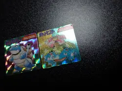 Pokemon GB Pocket Mini Card Prism Holo x2 Blastoise & Venusaur #5741 PLAY - Image 3