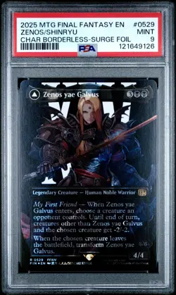 2025 MTG FINAL FANTASY #0529 SHINRYU, TRANSCENDENT RIVAL/ZENOS YAE GALVUS PSA 9 - Image 1