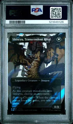 2025 MTG FINAL FANTASY #0529 SHINRYU, TRANSCENDENT RIVAL/ZENOS YAE GALVUS PSA 9 - Image 2