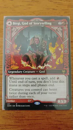 Birgi, God of Storytelling (Showcase) Kaldheim Regular NM - Image 1