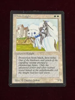 MTG Beta White Knight Excellent/Lightly played - Image 1