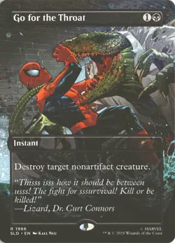 MTG Go For The Throat (1986) *Non-Foil* Secret Lair: Spider-Man MT/NM Free Ship - Image 1