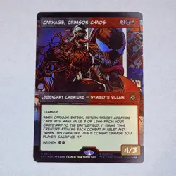 Carnage, Crimson Chaos (Borderless) Marvel's Spider-Man Foil MTG NM - Image 1