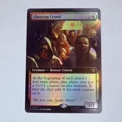 Cheering Crowd (Extended Art) Marvel's Spider-Man Foil MTG NM - Image 1