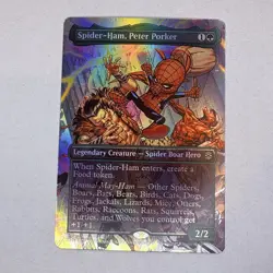 Spider-Ham, Peter Porker (Borderless) Marvel's Spider-Man Foil MTG NM - Image 1