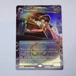 Peter Parker (0208) (Borderless) Marvel's Spider-Man Foil MTG NM - Image 1