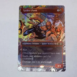 Spider-Punk (0207) (Borderless) Marvel's Spider-Man Foil MTG NM - Image 1