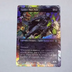 Spider-Man Noir (Borderless) Marvel's Spider-Man Foil MTG NM - Image 1