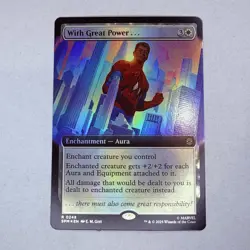 With Great Power... (Extended Art) Marvel's Spider-Man Foil MTG NM - Image 1