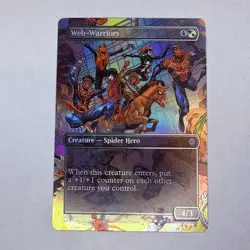 Web-Warriors (Borderless) Marvel's Spider-Man Foil MTG NM - Image 1