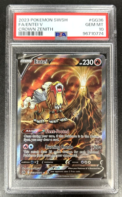 2023 Pokemon SWSH FA/Entei V Crown Zenith Galarian Gallery #GG36 PSA 10 GEM MINT - Image 1