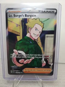 2025 Pokemon Mega Evolution - MEG EN Lt. Surge's Bargain Ultra Rare #170/132 - Image 1