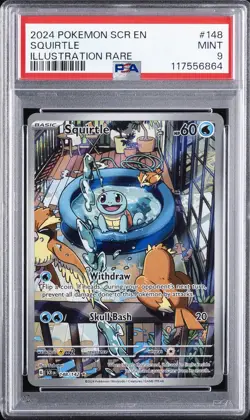 2024 POKEMON SCR EN-STELLAR CROWN ILLUSTRATION RARE #148 SQUIRTLE PSA 9 - Image 1