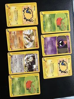 Pokemon Expedition E-reader Lot x7 NM/MP Rare Set starter ! Hitmonlee Gastly - Image 3