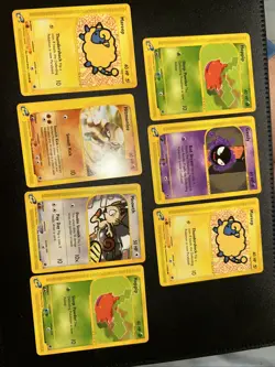 Pokemon Expedition E-reader Lot x7 NM/MP Rare Set starter ! Hitmonlee Gastly - Image 4