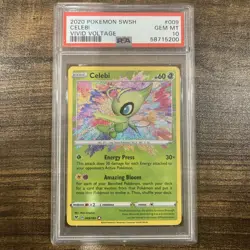 Celebi 2020 Pokemon Sword & Shield Vivid Voltage #009 Vivid Voltage PSA 10 - Image 1