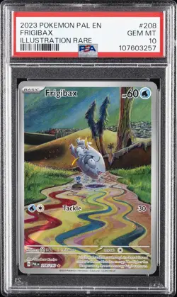 2023 POKEMON PAL EN-PALDEA EVOLVED ILLUSTRATION RARE #208 FRIGIBAX PSA 10 - Image 1