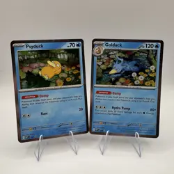 Pokemon TCG Mega Evolution Golduck Psyduck Promo Holographic Holo Cards - Image 1
