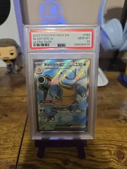 2023 Pokemon Mew En-151 Ultra Rare Blastoise EX #184 PSA 10 - Image 1