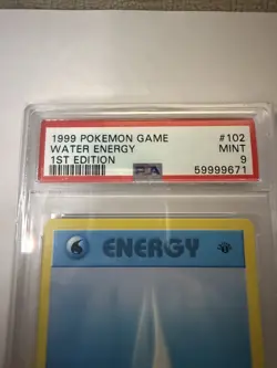 1999 POKEMON BASE SET 1st Edition FIRE and WATER ENERGY PSA 9 - BOTH - Image 3