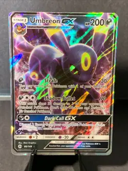 Pokemon TCG Umbreon GX Full Art #80/149 Sun & Moon Base Set Holo Ultra Rare NM/M - Image 1