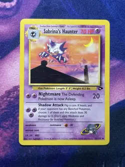 Pokemon TCG Sabrina's Haunter 55/132 Gym Challenge Uncommon Card LP Condition - Image 1