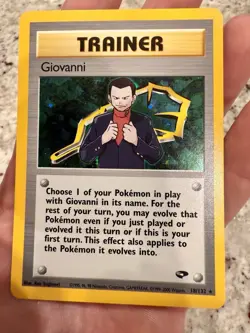 Giovanni 104/132 Rare Non-Holo Gym Challenge Set Pokemon Trainer Card NM - Image 1