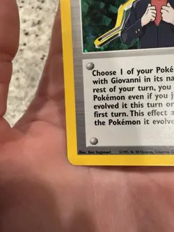 Giovanni 104/132 Rare Non-Holo Gym Challenge Set Pokemon Trainer Card NM - Image 5