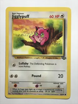 Pokemon TCG Jigglypuff Jungle 54/64 Regular Unlimited Common LP+ - Image 1