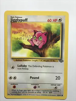 Pokemon TCG Jigglypuff Jungle 54/64 Regular Unlimited Common LP+ - Image 2