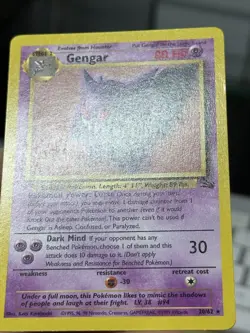 Non-Holo Gengar 20/62 Fossil 1999 Rare WOTC Pokemon Card TCG - Image 5