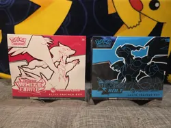 Pokemon Scarlet and Violet Black Bolt/White Flare Pokemon Center ETBs SEALED NEW - Image 1