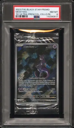 2023 POKEMON 151 ULTRA-PREMIUM COLLECTION-MEWTWO CELLO PACK CELLO PACK PSA 8 - Image 1