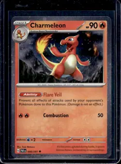 2024 Pokemon SV Paldean Fates PAF EN Charmeleon Promos Cosmos Holo #008/091 - Image 1