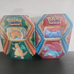Pokemon TCG Dragonite & Salamence 3 Pack Tin Set 2019 | Factory Sealed | 3 Sets 820650102851 - Image 1