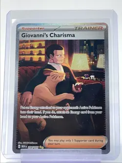 GIOVANNI'S CHARISMA 2023 POKEMON S&V 151 SPECIAL ILLUSTRATION RARE B Q5102 - Image 1