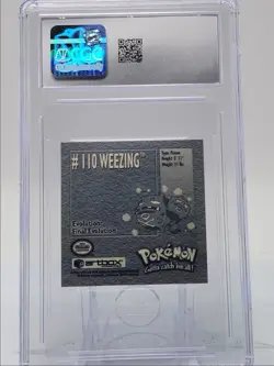 WEEZING 1999 POKEMON STICKERS SERIES 1 ARTBOX MINT #110 CGC 9 Q2689 - Image 2