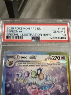 2025 POKEMON PRISMATIC EVOLUTIONS SPECIAL ILLUSTRATION RARE ESPEON EX PSA 10 - Image 3