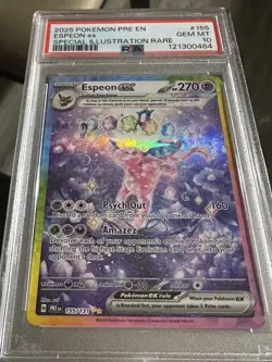 2025 POKEMON PRISMATIC EVOLUTIONS SPECIAL ILLUSTRATION RARE ESPEON EX PSA 10 - Image 4