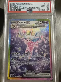2025 POKEMON PRISMATIC EVOLUTIONS SPECIAL ILLUSTRATION RARE ESPEON EX PSA 10 - Image 5
